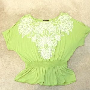 Cold-Shoulder Embellished Top